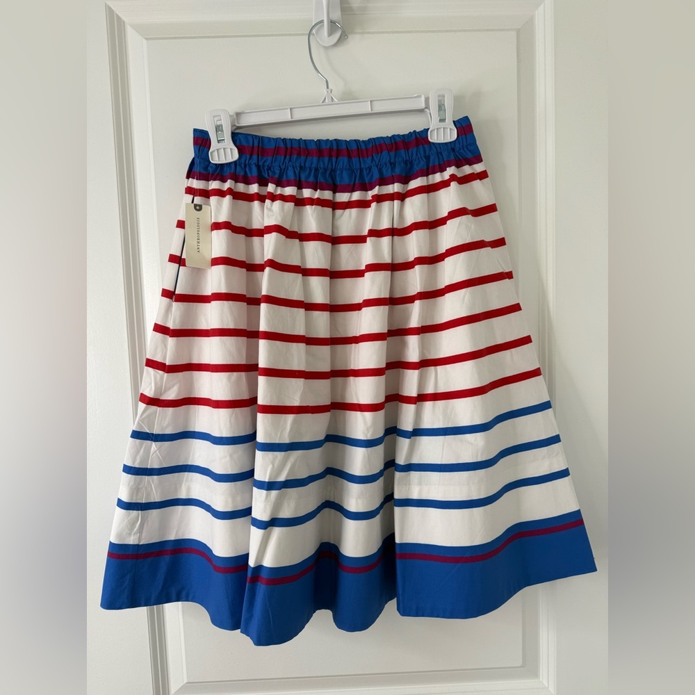 NWT Anthropologie Maeve The Jacie Poplin Printed Knee-Length Skirt Sz XS - Picture 11 of 13
